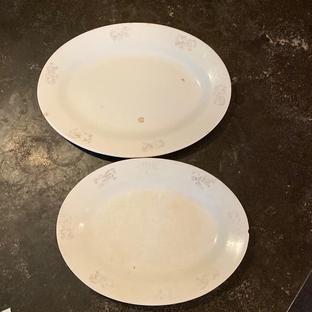 Antique Homer Laughlin Oval Plates